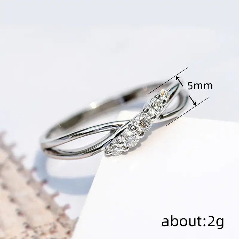 MAC162 Simple Micropaved Cross Hollow Ring - SJB-DIAMOND ELITES