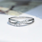 MAC162 Simple Micropaved Cross Hollow Ring - SJB-DIAMOND ELITES