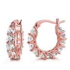 MAC163 Fully embellished zircon flower-shaped U-shaped earrings - SJB-DIAMOND ELITES