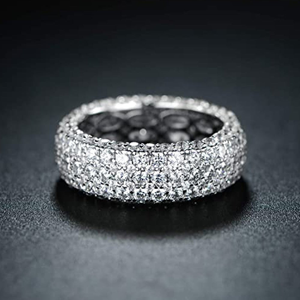 MAC164 Multi-Layered High-End Super Sparkling Full Diamond Ring - SJB-DIAMOND ELITES