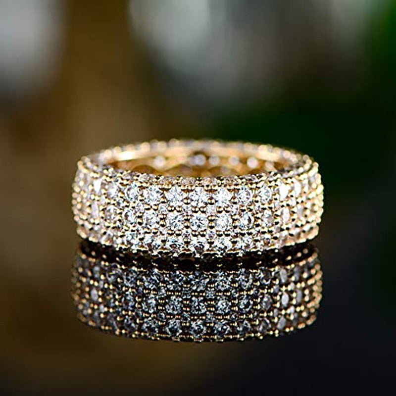 MAC164 Multi-Layered High-End Super Sparkling Full Diamond Ring - SJB-DIAMOND ELITES