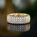MAC164 Multi-Layered High-End Super Sparkling Full Diamond Ring - SJB-DIAMOND ELITES
