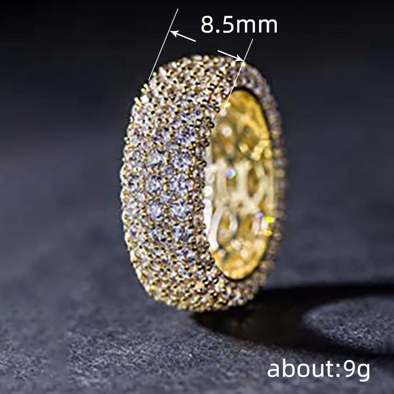 MAC164 Multi-Layered High-End Super Sparkling Full Diamond Ring - SJB-DIAMOND ELITES