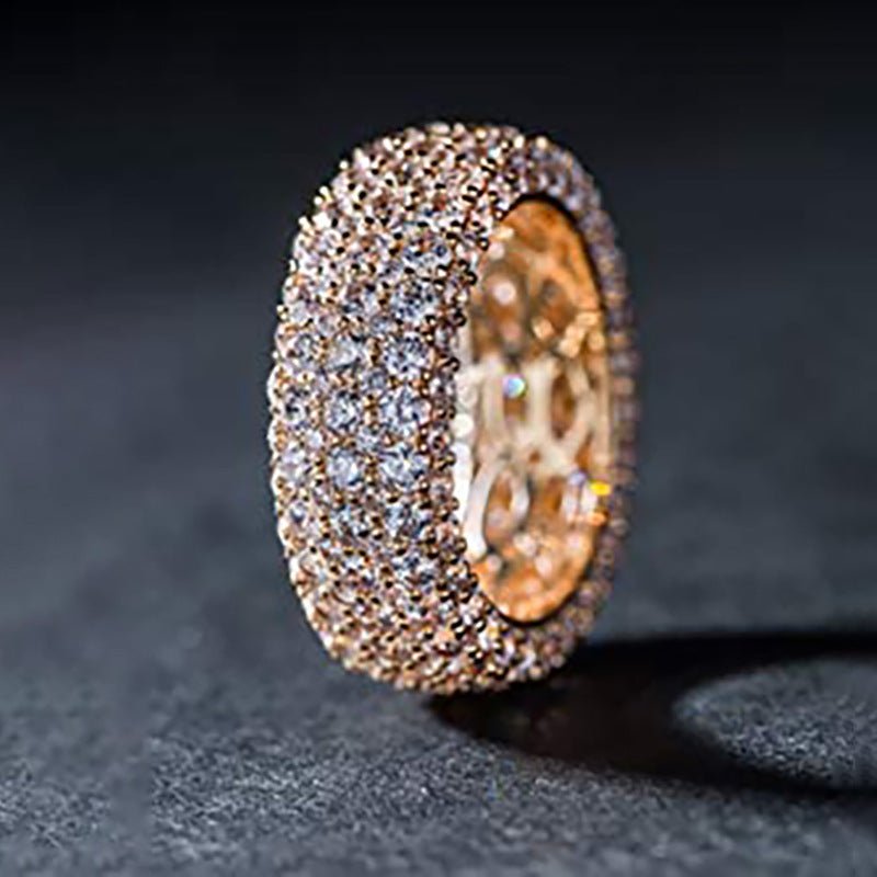 MAC164 Multi-Layered High-End Super Sparkling Full Diamond Ring - SJB-DIAMOND ELITES