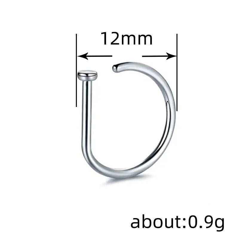 MAC167 D-Type Nose Ring - SJB-DIAMOND ELITES