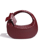 MAC168 Simple And Sstylish Woven Leather Handbag(No bow) - SJB-DIAMOND ELITES