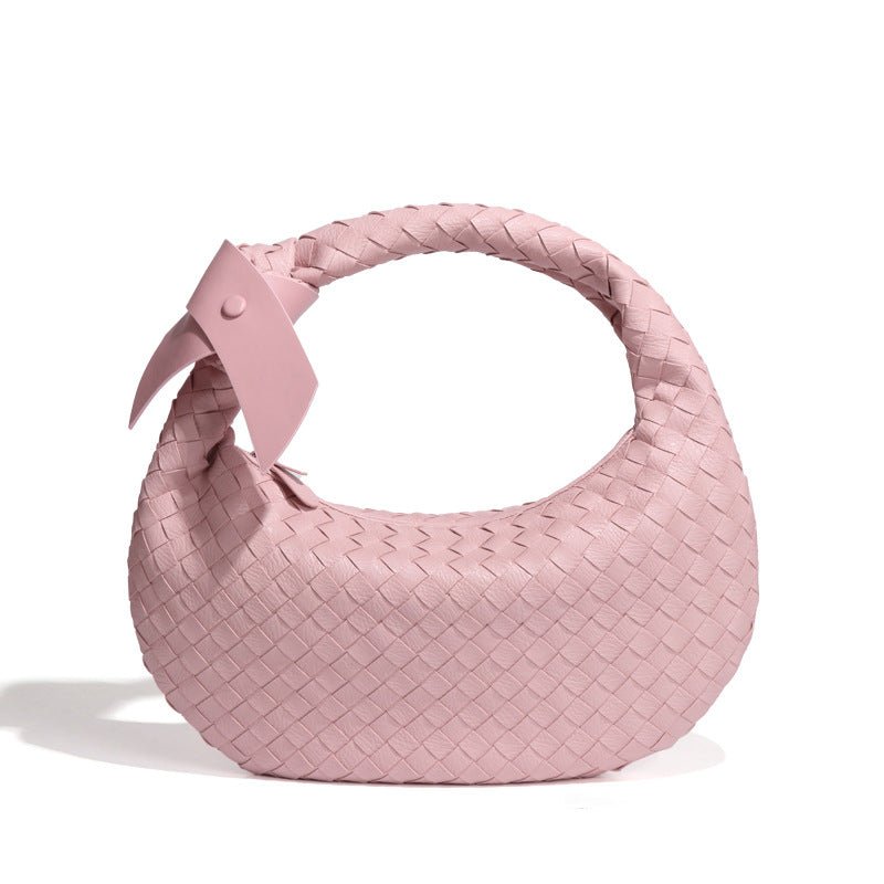 MAC168 Simple And Sstylish Woven Leather Handbag(No bow) - SJB-DIAMOND ELITES