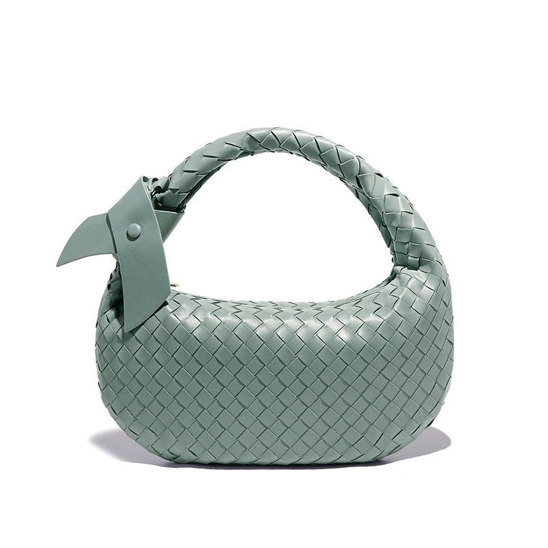 MAC168 Simple And Sstylish Woven Leather Handbag(No bow) - SJB-DIAMOND ELITES