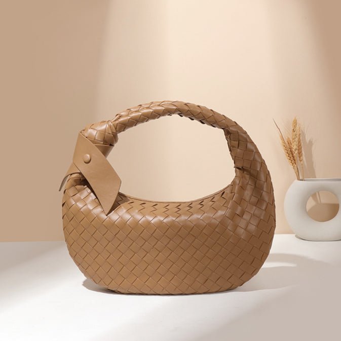 MAC168 Simple And Sstylish Woven Leather Handbag(No bow) - SJB-DIAMOND ELITES