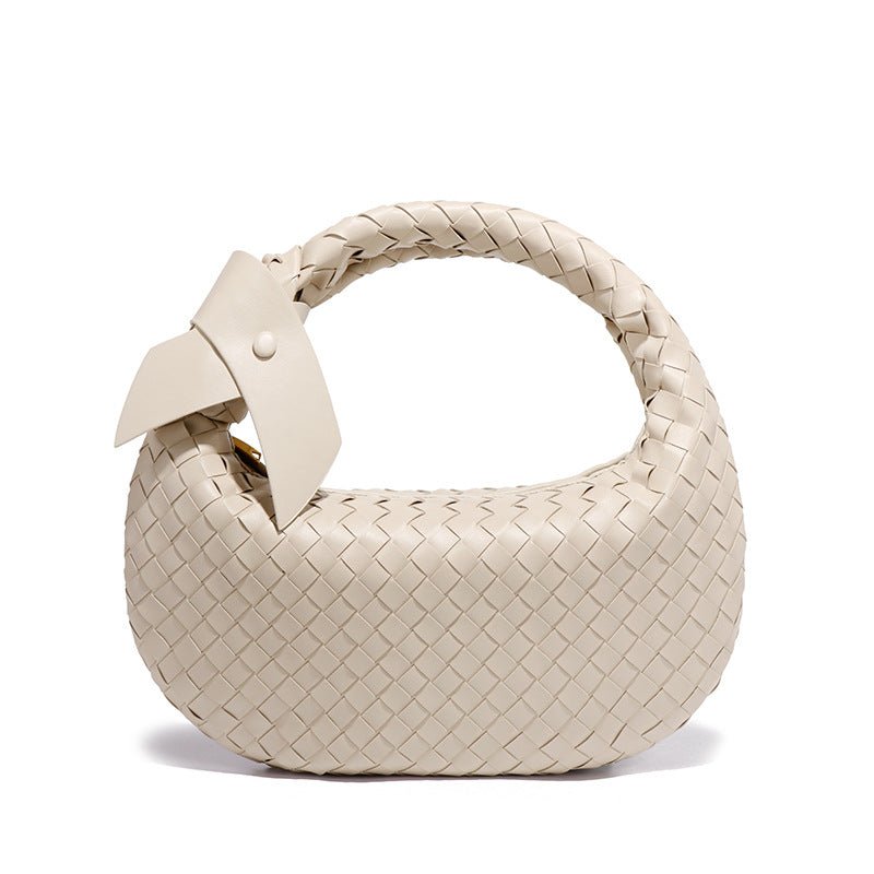 MAC168 Simple And Sstylish Woven Leather Handbag(No bow) - SJB-DIAMOND ELITES