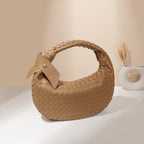 MAC168 Simple And Sstylish Woven Leather Handbag(No bow) - SJB-DIAMOND ELITES