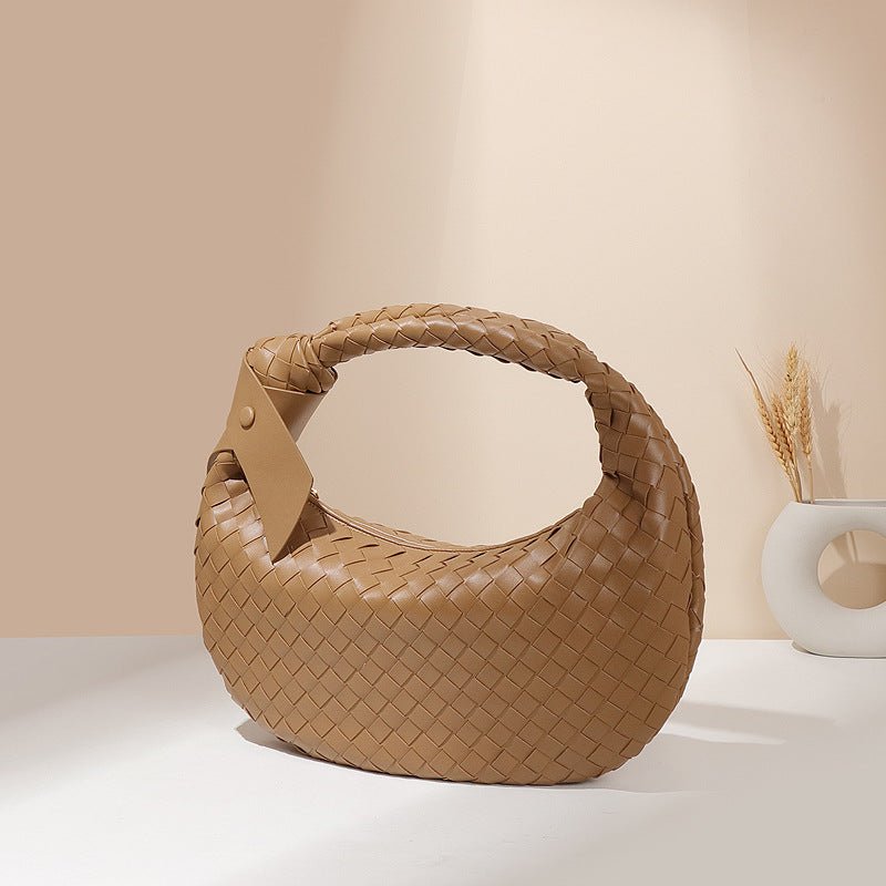 MAC168 Simple And Sstylish Woven Leather Handbag(No bow) - SJB-DIAMOND ELITES