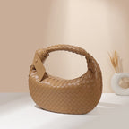 MAC168 Simple And Sstylish Woven Leather Handbag(No bow) - SJB-DIAMOND ELITES