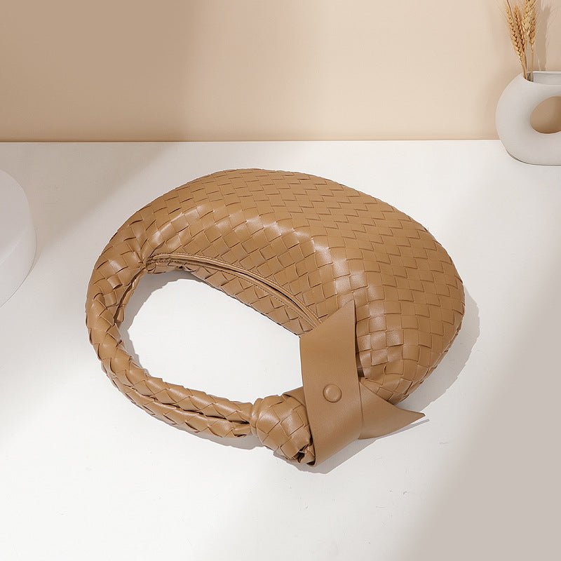 MAC168 Simple And Sstylish Woven Leather Handbag(No bow) - SJB-DIAMOND ELITES