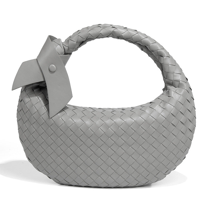MAC168 Simple And Sstylish Woven Leather Handbag(No bow) - SJB-DIAMOND ELITES