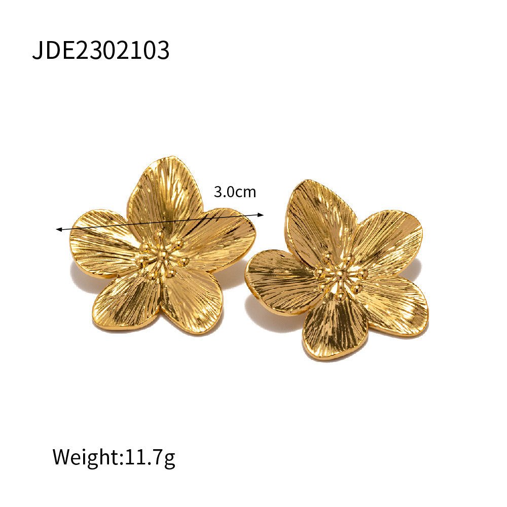 MAC170 Retro Simple Alloy Flower Stud Earrings - SJB-DIAMOND ELITES