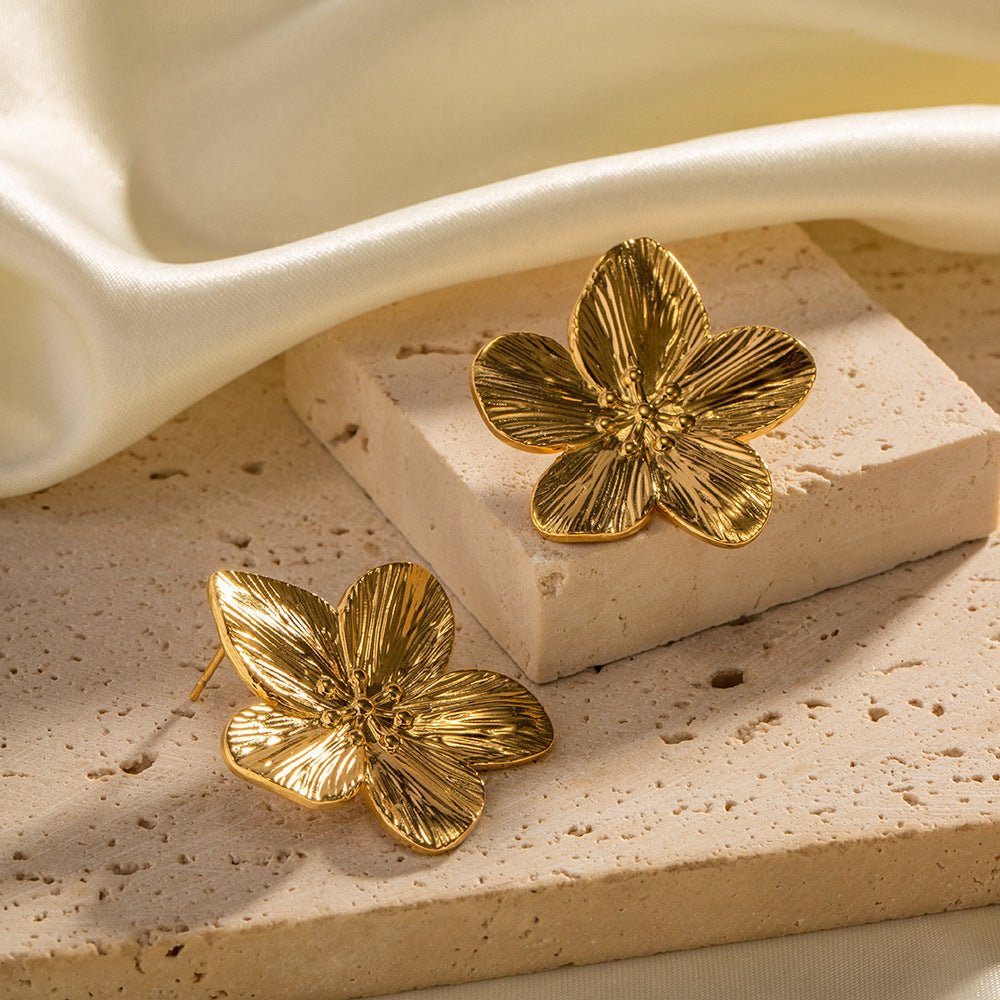 MAC170 Retro Simple Alloy Flower Stud Earrings - SJB-DIAMOND ELITES