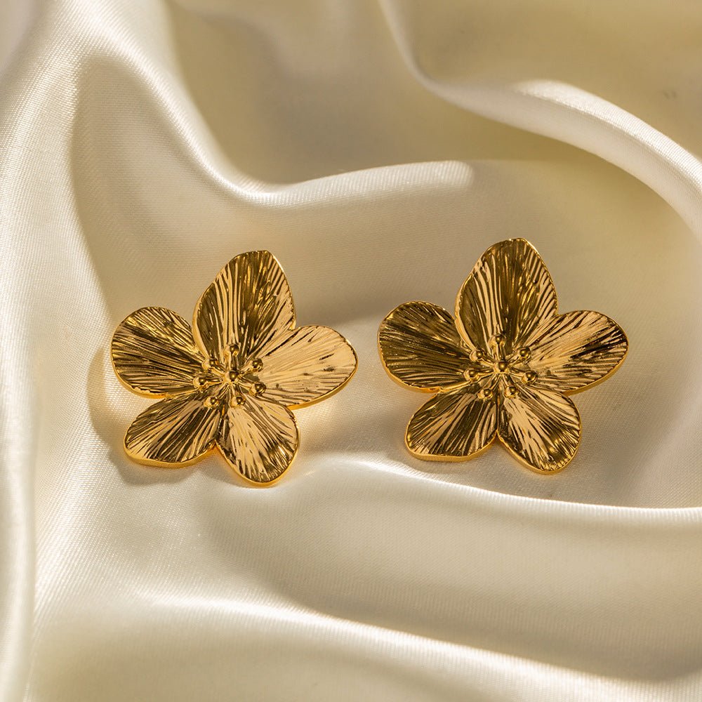 MAC170 Retro Simple Alloy Flower Stud Earrings - SJB-DIAMOND ELITES