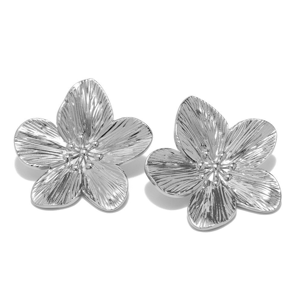 MAC170 Retro Simple Alloy Flower Stud Earrings - SJB-DIAMOND ELITES