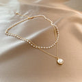 MAC174 Vintage Double Layered Pearl Necklace - SJB-DIAMOND ELITES