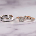 MAC175 Rose Gold Sparkling Zircon Luxury Engagement Ring - SJB-DIAMOND ELITES