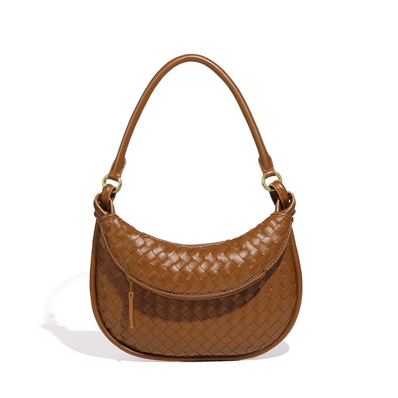 MAC177 Fashionable And Versatile Retro Woven High-end Shoulder Armpit Bag - SJB-DIAMOND ELITES