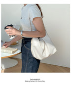 MAC180 High-End Pleated PU Leather All-Match Tote Bag