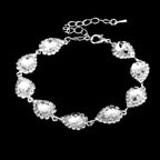 MAC181 Brilliant Full Diamond Zircon Drop Necklace And Earrings