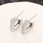 Micropaved Diamond Super Flash Geometric High-End Earrings(MAC190)