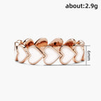 Simple Pink Heart-To-Heart Glue Ring and Earring(MAC198)