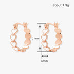 Simple Pink Heart-To-Heart Glue Ring and Earring(MAC198)