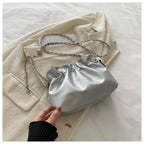 Versatile Chain Shoulder Crossbody Pleated Cloud Bag(MAC201)