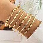 Retro Simple Mixed Open Bracelet(MAC202)