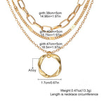 Thick Chain Round Pendant Necklace(MAC207)