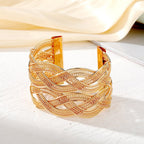 Adjustable Alloy Braided Mesh Wide Bracelet(MAC208)