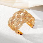 Adjustable Alloy Braided Mesh Wide Bracelet(MAC208)