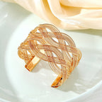 Adjustable Alloy Braided Mesh Wide Bracelet(MAC208)