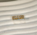 18K Gold Vacuum Plating: Brass With Zircon Open Ring(MAC213)
