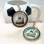 Gold Plated Mosque Of The Prophet Keychain | Masjid an-Nabawi Keychain (MAC214)