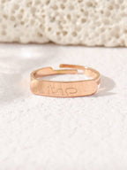 Simple engraved titanium steel ring with Arabic elements （With gift box）(MAC215)