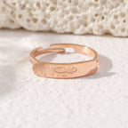 Simple engraved titanium steel ring with Arabic elements （With gift box）(MAC215)