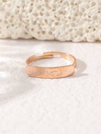 Simple engraved titanium steel ring with Arabic elements （With gift box）(MAC215)
