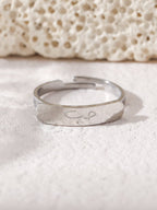 Simple engraved titanium steel ring with Arabic elements （With gift box）(MAC215)