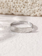 Simple engraved titanium steel ring with Arabic elements （With gift box）(MAC215)