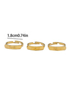 Simple engraved titanium steel ring with Arabic elements （With gift box）(MAC215)