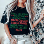 Macaroni And Cheese Dinner Tee Peachy Sunday