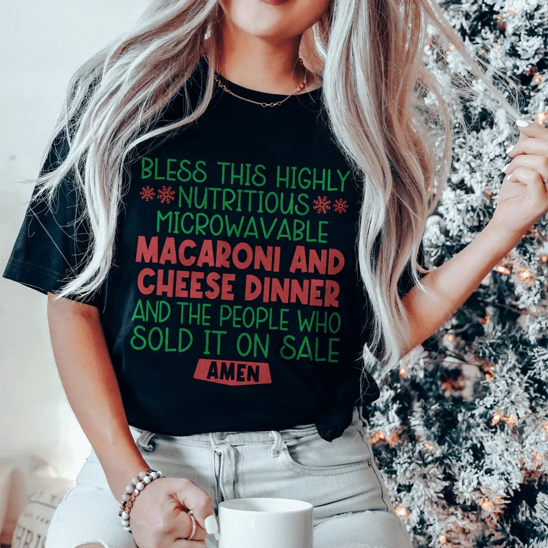 Macaroni And Cheese Dinner Tee Peachy Sunday