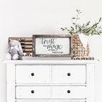 Rustic Wooden Magic Of New Beginnings Inspirational Sign Home Decor Gift BandsCo Straps