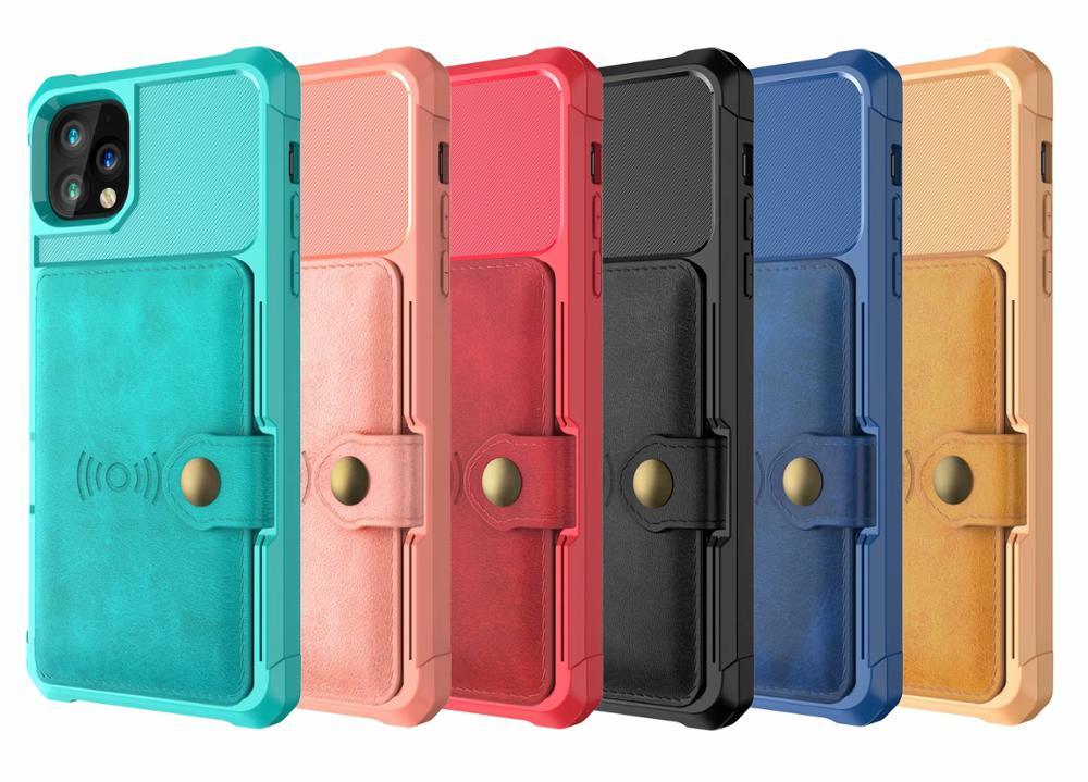 Magnetic Black Leather Wallet Case for iPhone 14 13 11 12 Case Armor Shockproof Card Holder Wallet Flip Cover Buckle Cash Card Sleeve Leather Protective Kickstand Durable High Capacity Phone Case Stevvex