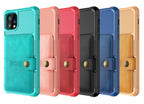 Magnetic Black Leather Wallet Case for iPhone 14 13 11 12 Case Armor Shockproof Card Holder Wallet Flip Cover Buckle Cash Card Sleeve Leather Protective Kickstand Durable High Capacity Phone Case Stevvex